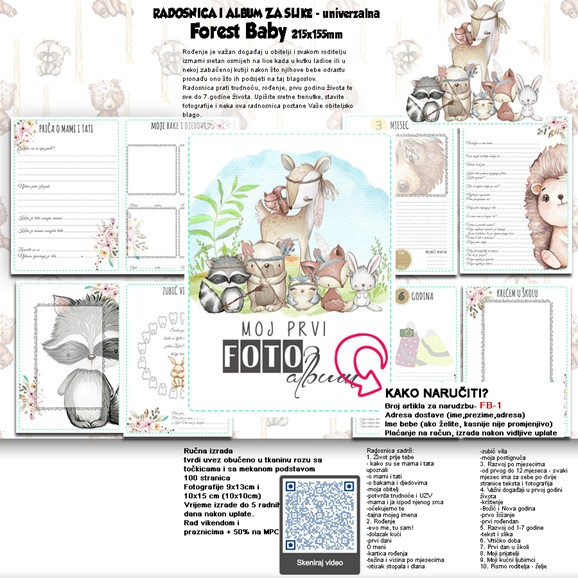 Radosnica i album za slike BAMBI rozi 215×155