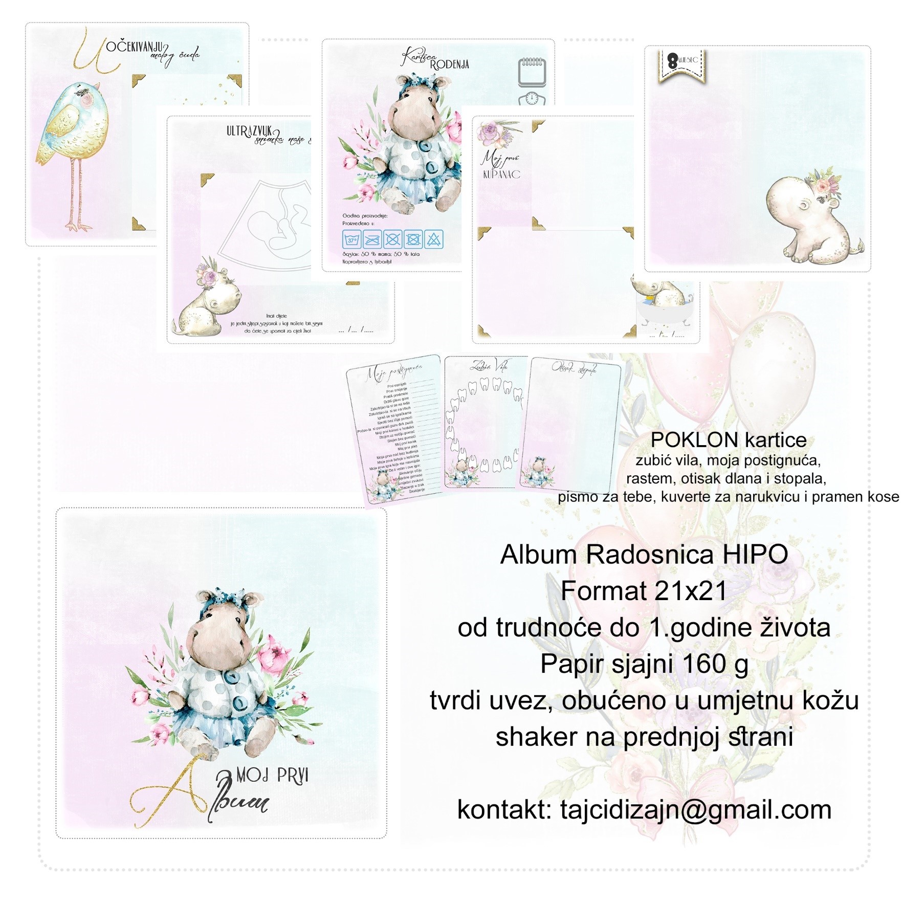 Radosnica i album za slike HIPPO 215×215