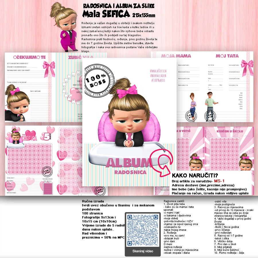 Radosnica i album za slike MINNIE ME 215×155