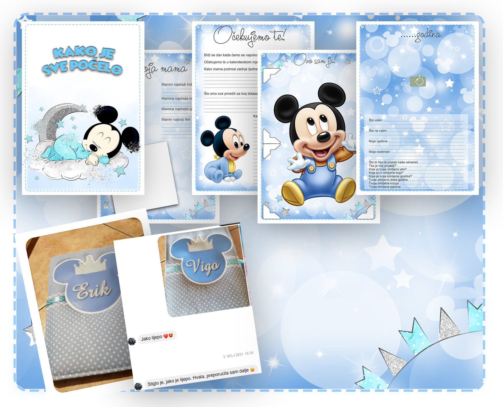 Radosnica i album za slike MICKEY ME 215×155